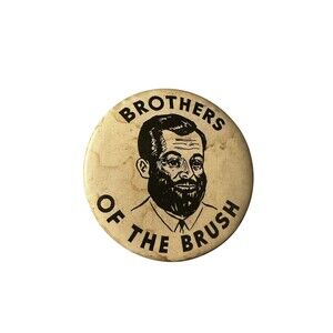 Vintage 1955 “Brothers of the Brush” Pinback Button BENCO Trading Co. NY RARE